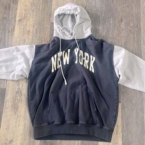 brandy melville color block new york hoodie